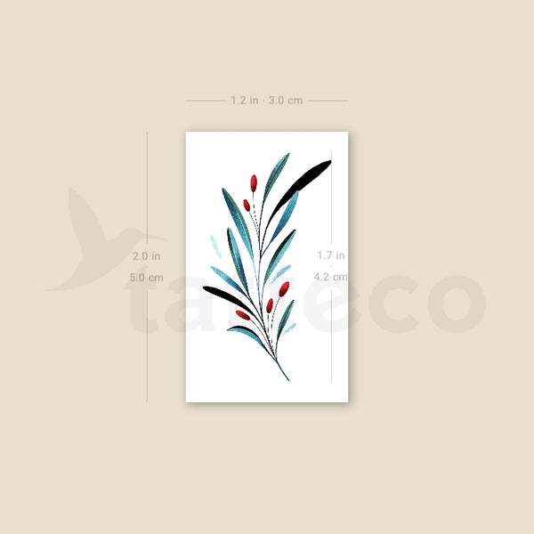 Red Olives By Ann Lilya Temporary Tattoo - Set of 3
