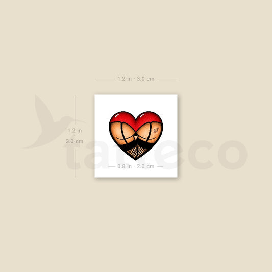 Booty Heart Temporary Tattoo - Set of 3