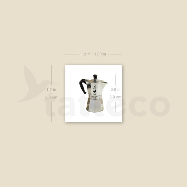 Bialetti Moka Pot Temporary Tattoo - Set of 3
