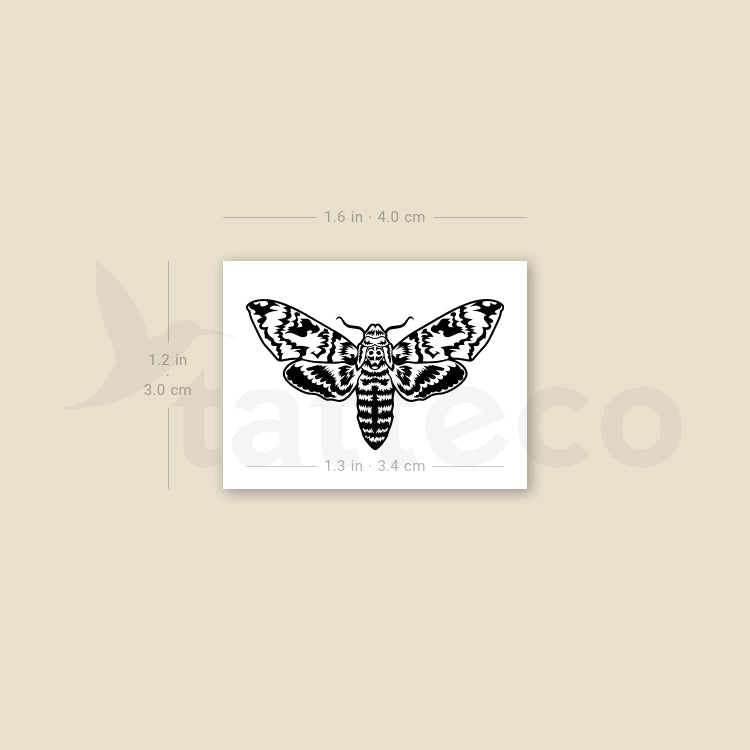 Moth Temporary Tattoo - Set of 3