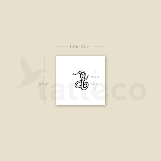 Tatuaje temporal de cobra - Juego de 3