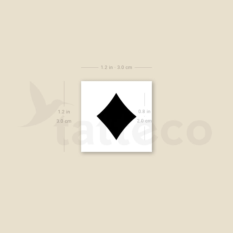 Black Diamond Temporary Tattoo - Set of 3