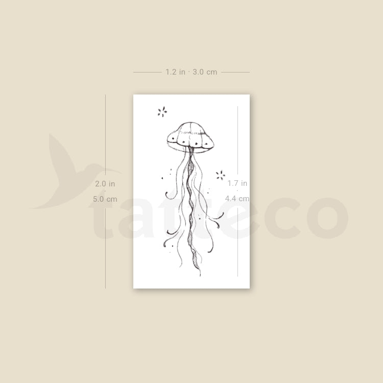 Jellyfish By Stefano Mazza Temporary Tattoo - Set of 3
