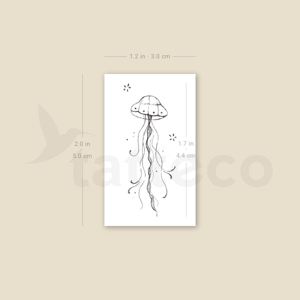 Jellyfish By Stefano Mazza Temporary Tattoo - Set of 3