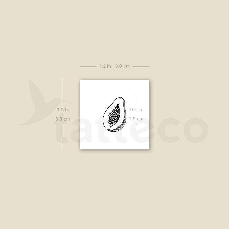 Little Papaya Temporary Tattoo - Set of 3