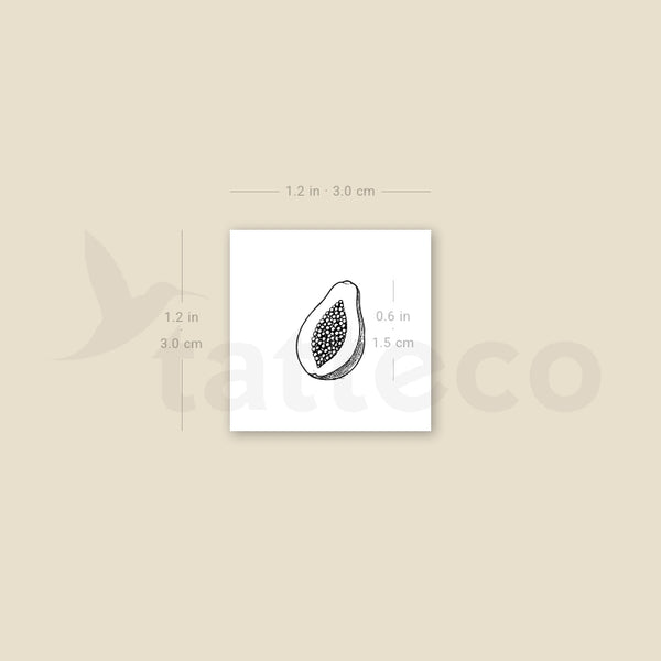 Little Papaya Temporary Tattoo - Set of 3