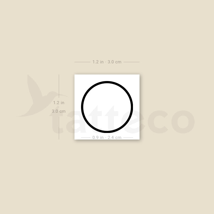 Tatuaje temporal circular - Juego de 3