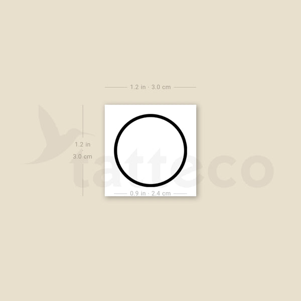 Circle Temporary Tattoo - Set of 3