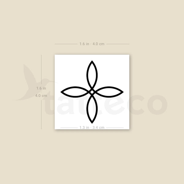 Quaternary Knot Temporary Tattoo - Set of 3