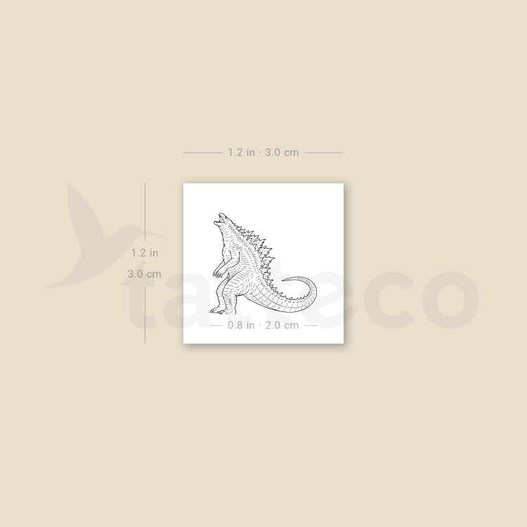 Little Godzilla Temporary Tattoo - Set of 3