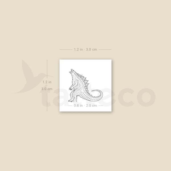 Little Godzilla Temporary Tattoo - Set of 3