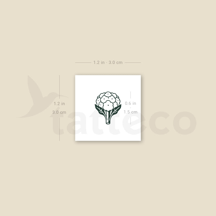 Little Cauliflower Temporary Tattoo - Set of 3