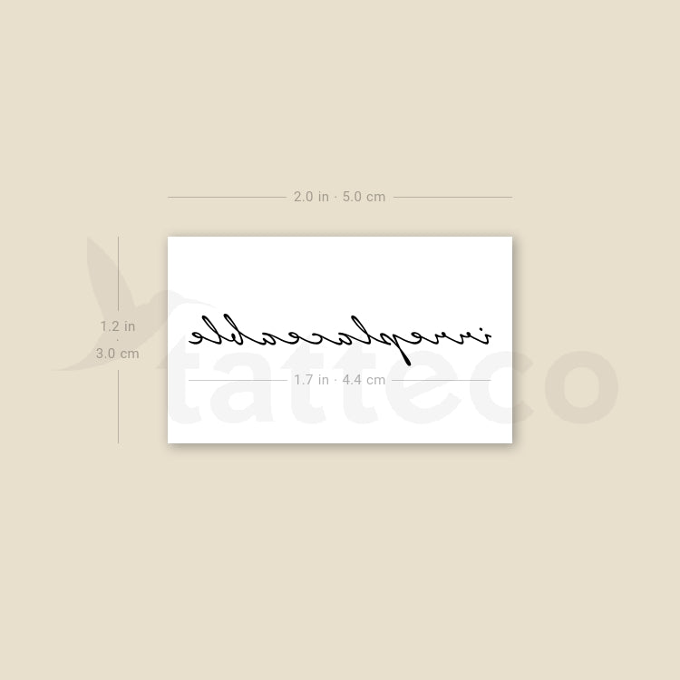 Irreplaceable Temporary Tattoo - Set of 3 – Tatteco