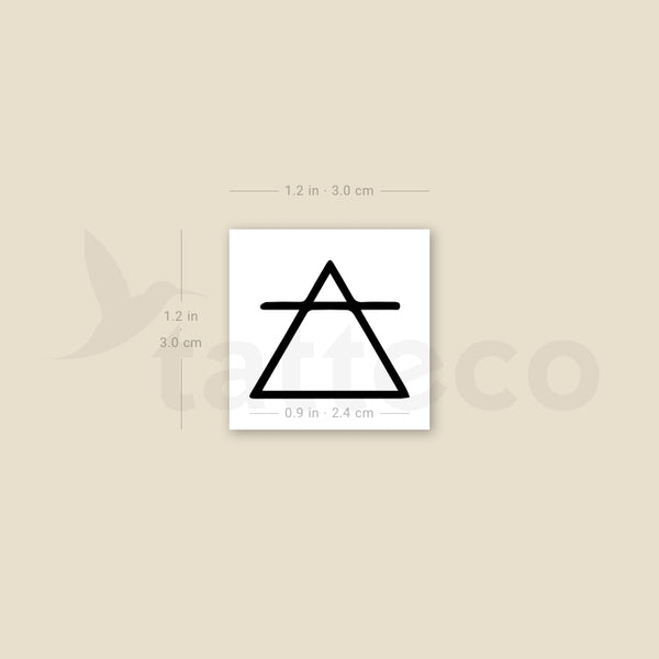 Air Alchemical Symbol Temporary Tattoo - Set of 3
