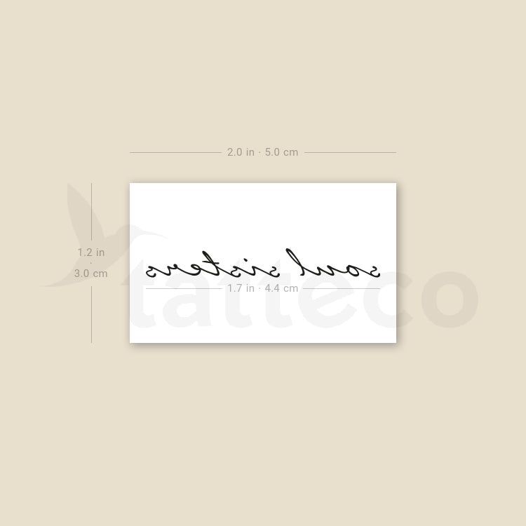 Soul Sisters Temporary Tattoo - Set of 3