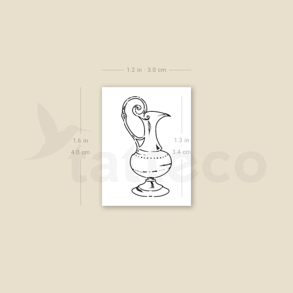 Water Jug Temporary Tattoo by M3.Ink - Set of 3