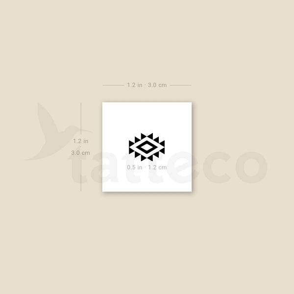 Tiny Navajo Charm Temporary Tattoo - Set of 3