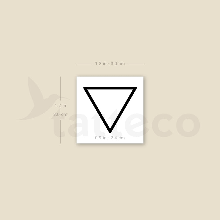Water Alchemy Symbol Temporary Tattoo - Set of 3