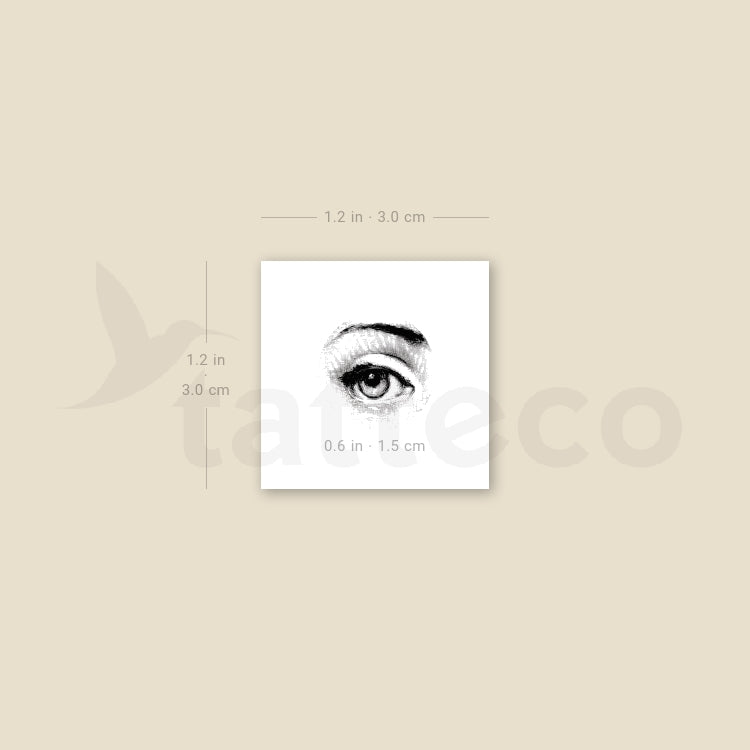Little Eye And Eyebrow Temporary Tattoo - Set of 3