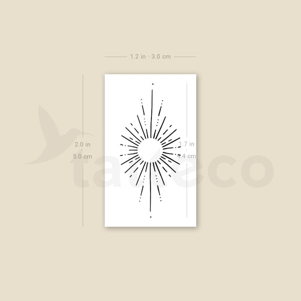 Sun Temporary Tattoo By M3.Ink - Set of 3