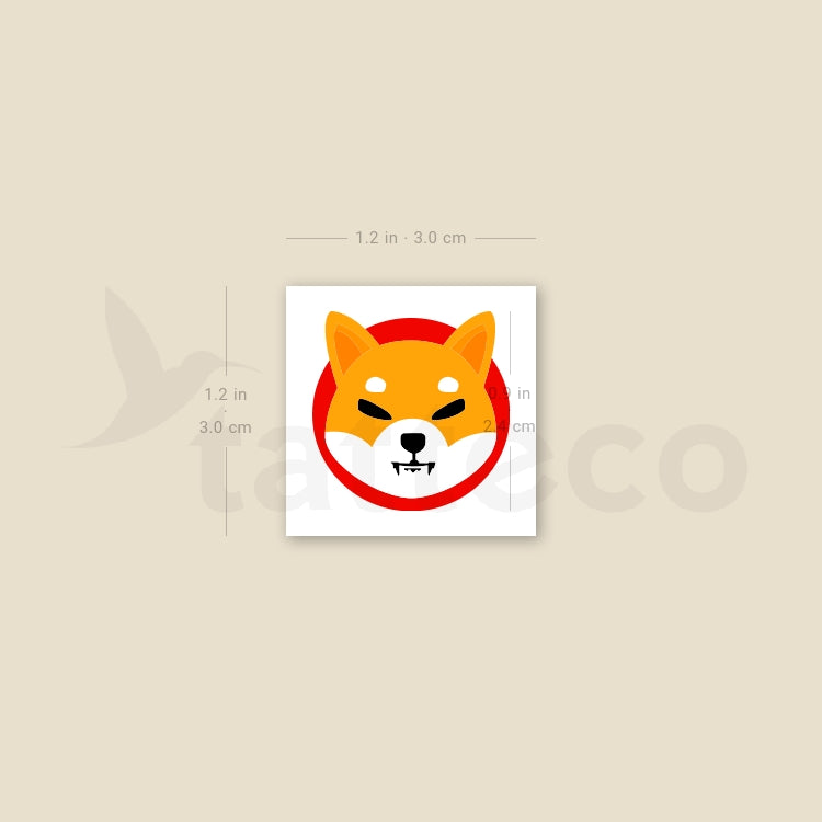 Shiba Inu Temporary Tattoo - Set of 3