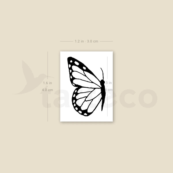 Half Butterfly Temporary Tattoo - Set of 3