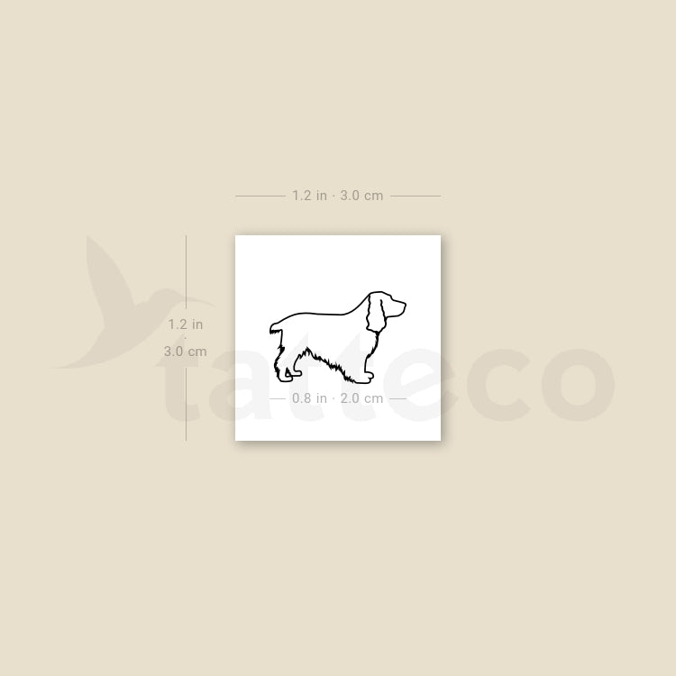 Cocker Spaniel Temporary Tattoo - Set of 3
