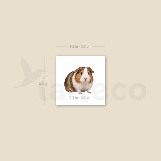 Guinea Pig Temporary Tattoo - Set of 3