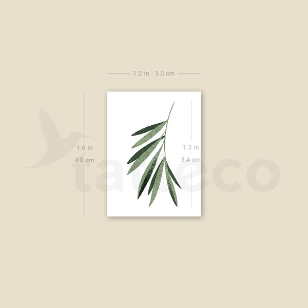 Willow Leaf By Ann Lilya Temporary Tattoo - Set of 3