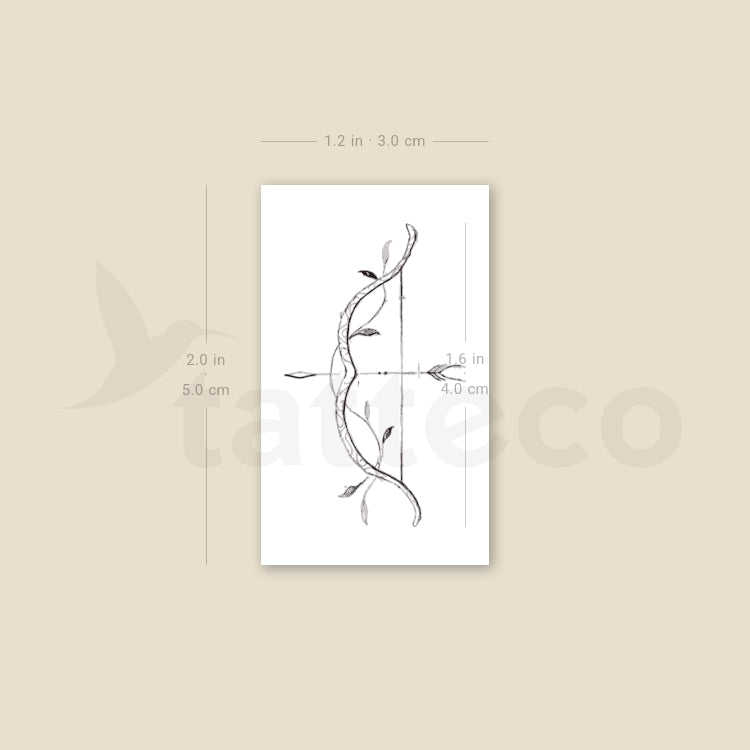 Bow And Arrow By Stefano Mazza Temporary Tattoo - Set of 3