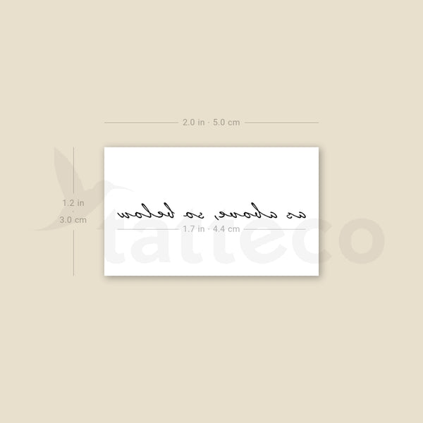 As Above, So Below Temporary Tattoo - Set of 3