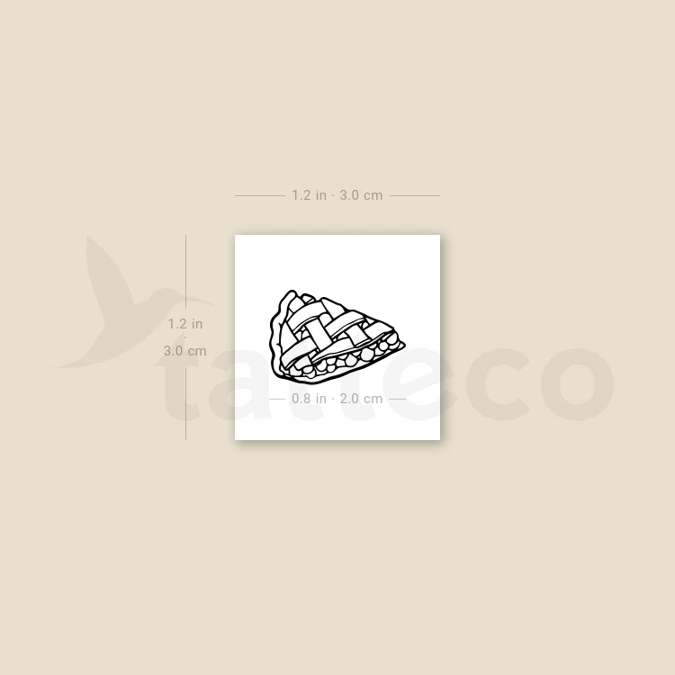Apple Pie Temporary Tattoo - Set of 3