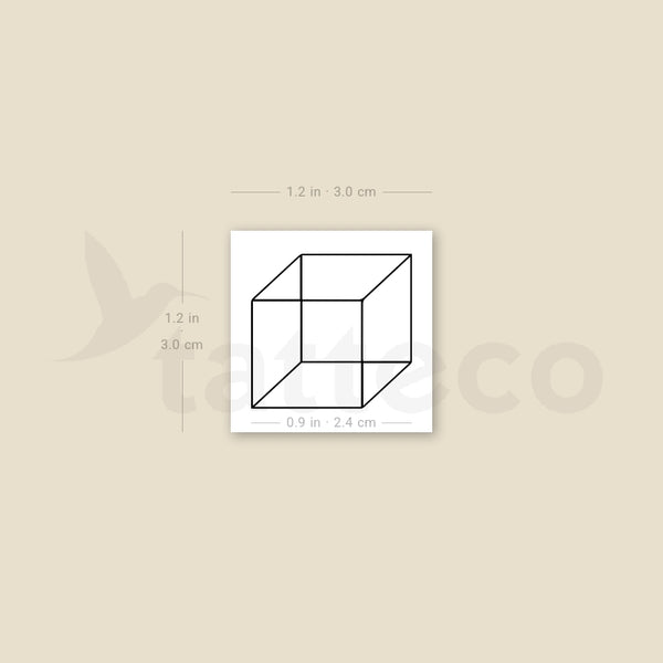 Cube Temporary Tattoo - Set of 3