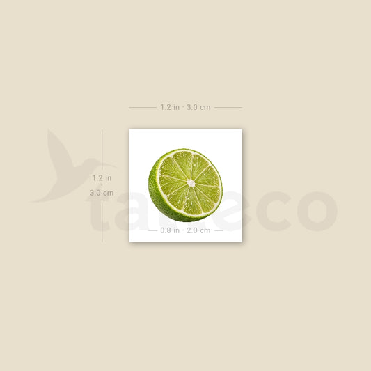 Half Lime Temporary Tattoo - Set of 3