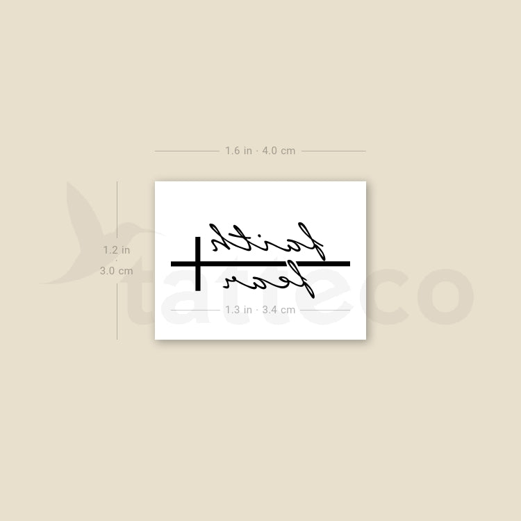 Faith Over Fear Temporary Tattoo - Set of 3