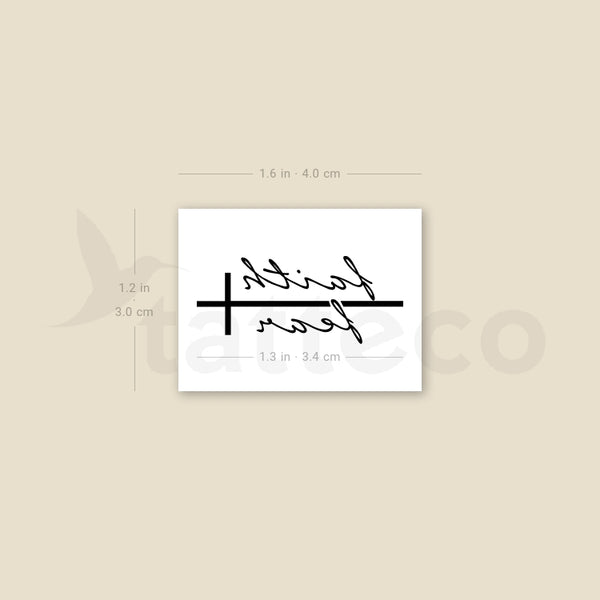 Faith Over Fear Temporary Tattoo - Set of 3