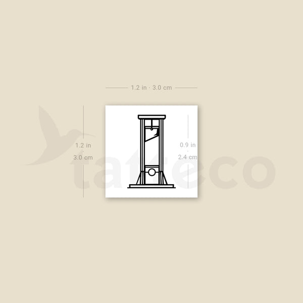 Guillotine Temporary Tattoo - Set of 3