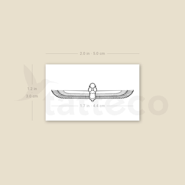 Small Scarab Temporary Tattoo - Set of 3