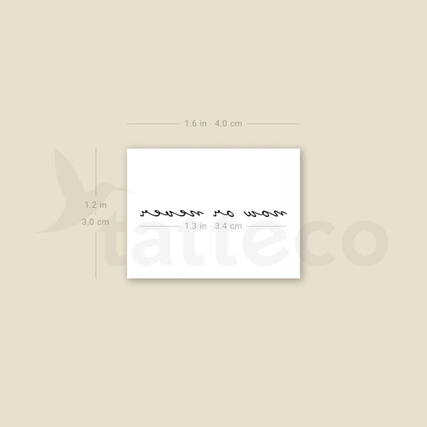 Now Or Never Temporary Tattoo - Set of 3