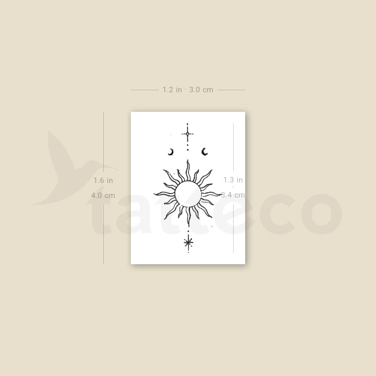 Little Sun By Stefano Mazza Temporary Tattoo - Set of 3