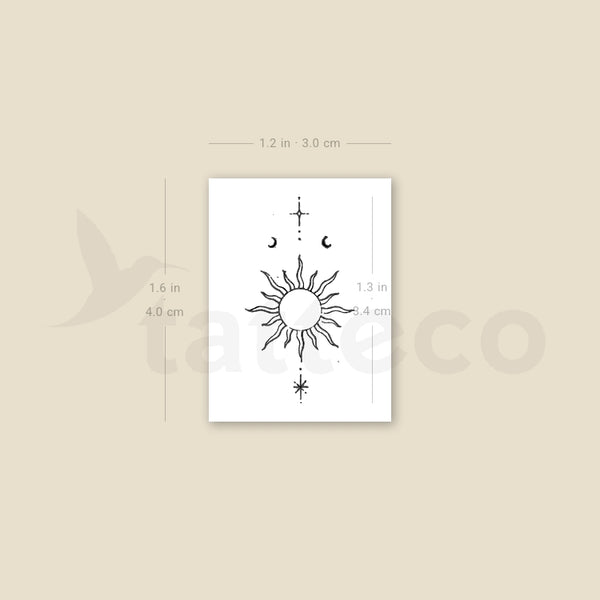 Little Sun By Stefano Mazza Temporary Tattoo - Set of 3