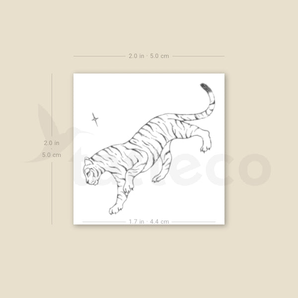 Tiger By Stefano Mazza Temporary Tattoo - Set of 3
