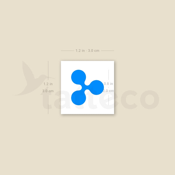 Ripple Logo Temporary Tattoo - Set of 3