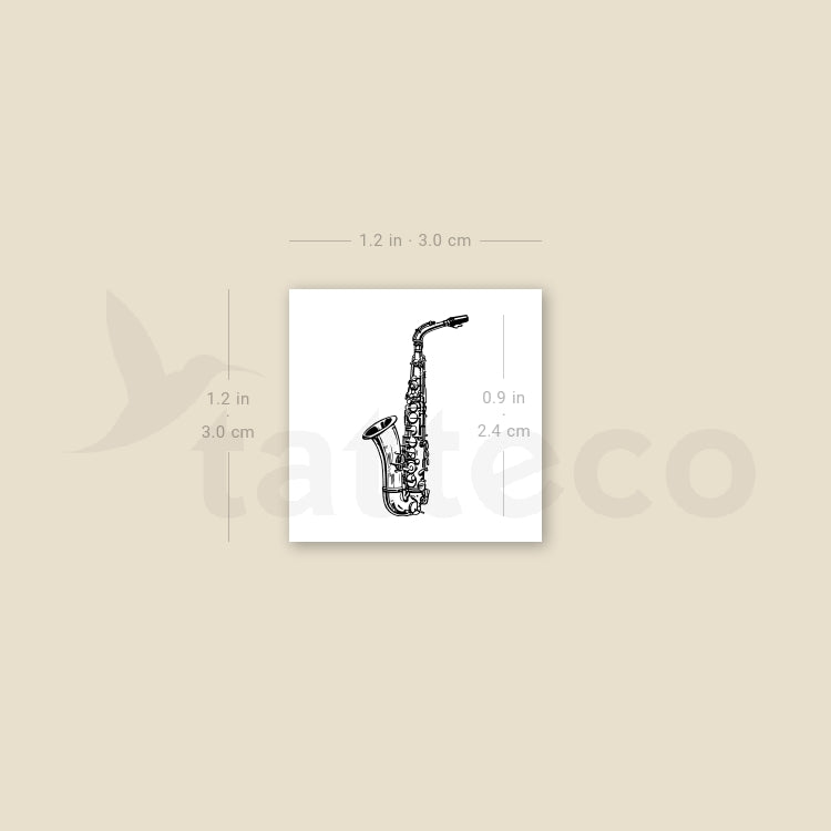 Saxo Temporary Tattoo - Set of 3