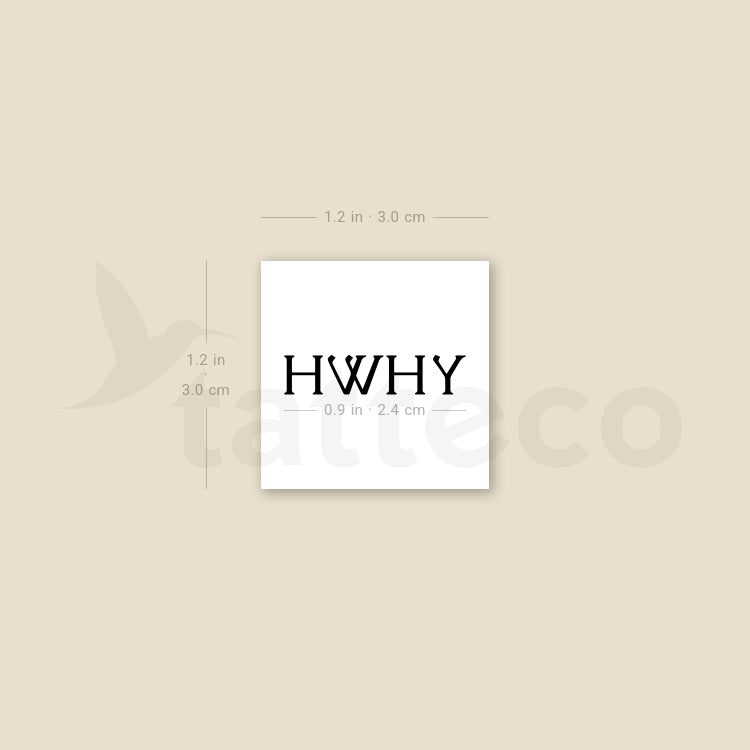 YHWH Temporary Tattoo - Set of 3