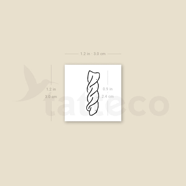 Fusilli Pasta Temporary Tattoo - Set of 3