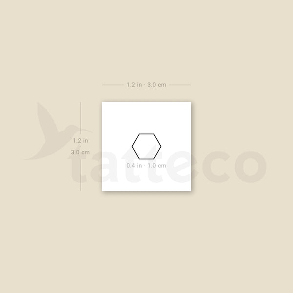 Little Hexagon Temporary Tattoo - Set of 3