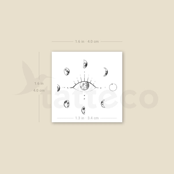 Moon Eye By Stefano Mazza Temporary Tattoo - Set of 3
