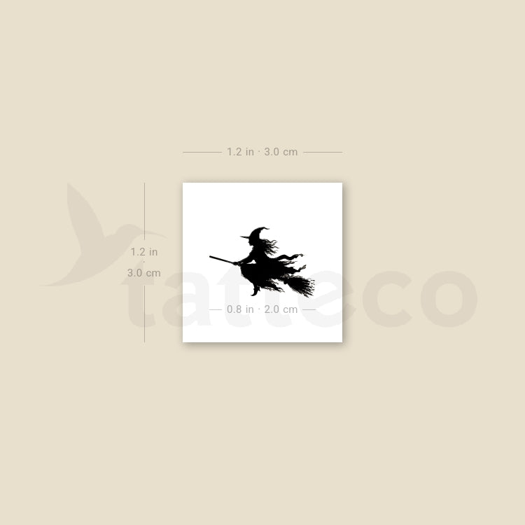 Witch Temporary Tattoo - Set of 3