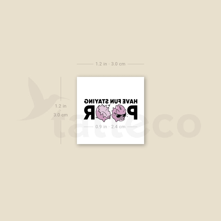Have Fun Staying Poor Temporary Tattoo - Set of 3